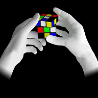 3D Fingers with rubik's cube